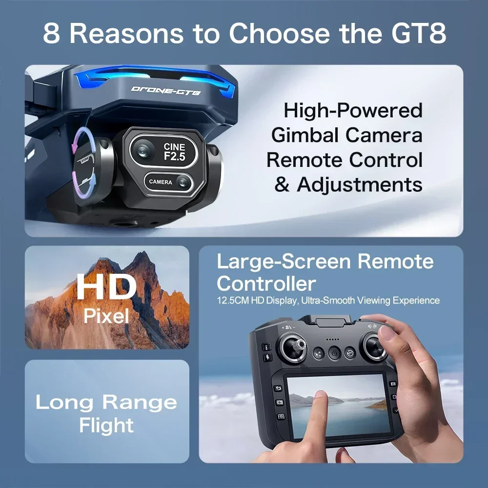 Drone 4K HD GT8 Camera Obstacl - đánh giá và giá Jjrc Drone X12