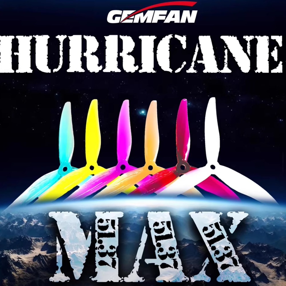 2Pairs Gemfan Hurricane 51377  - đánh giá và giá Drone Motor