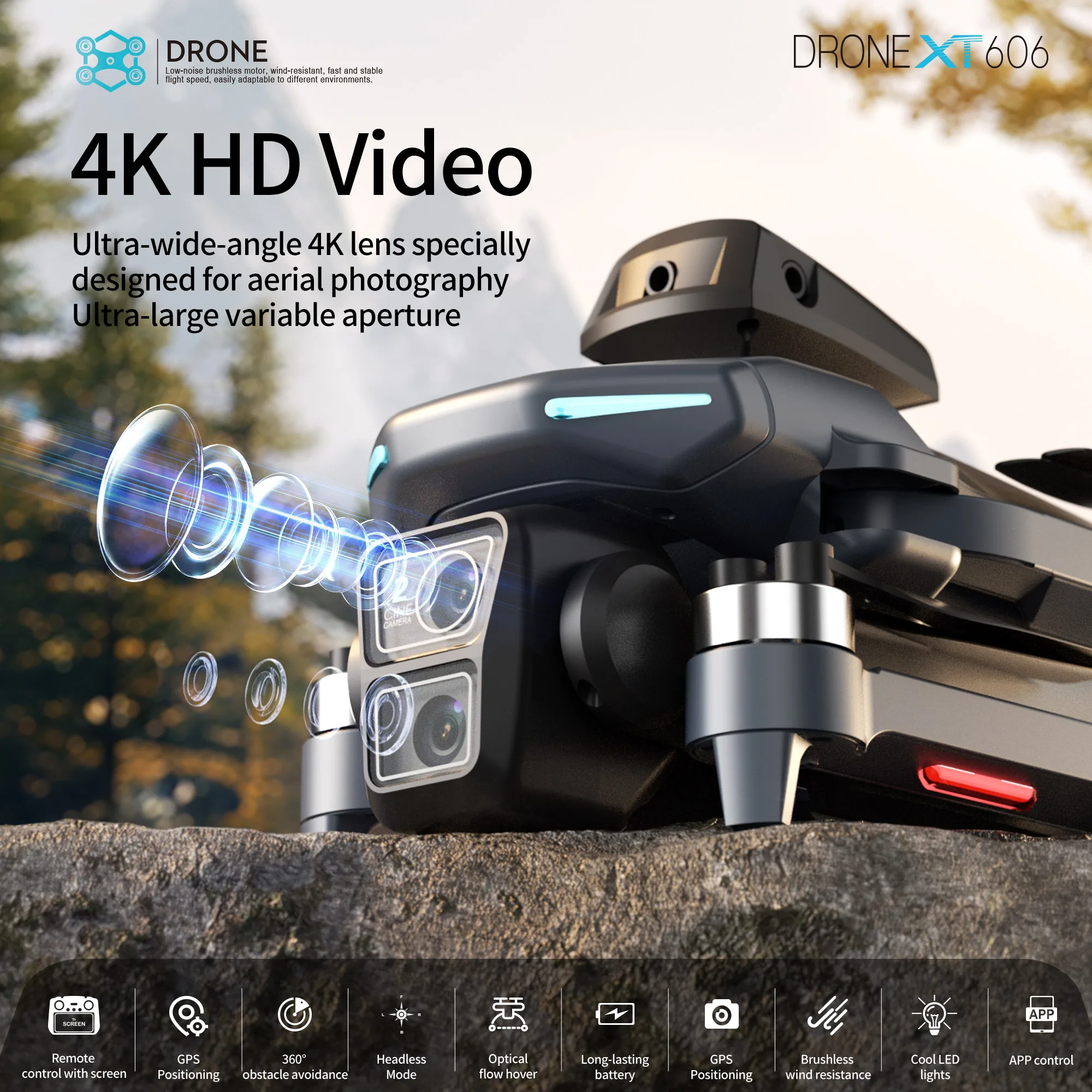 XT606 MAX GPS Drone 4k Profess - đánh giá và giá Drone Gps Mount